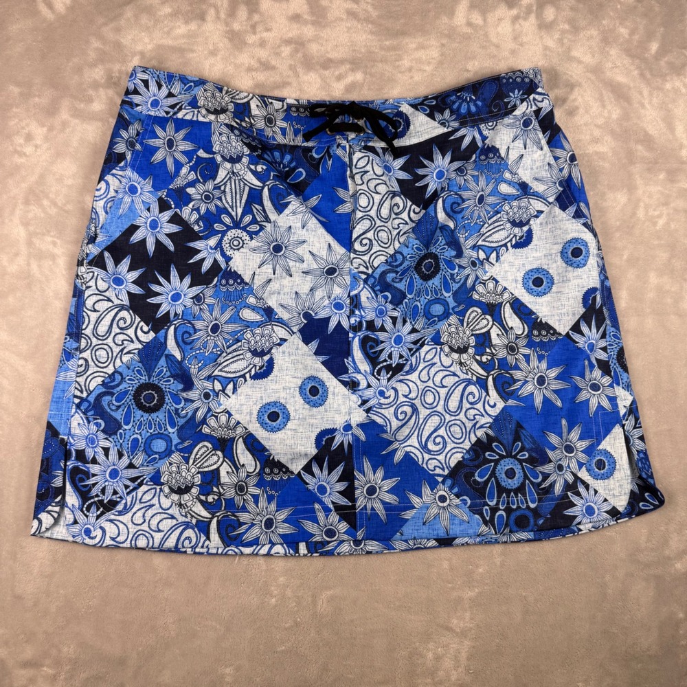 RipSkirt Hawaii Lenght 2 Patchwork Blues Board Skirt Womens XL Quick Dry Pockets